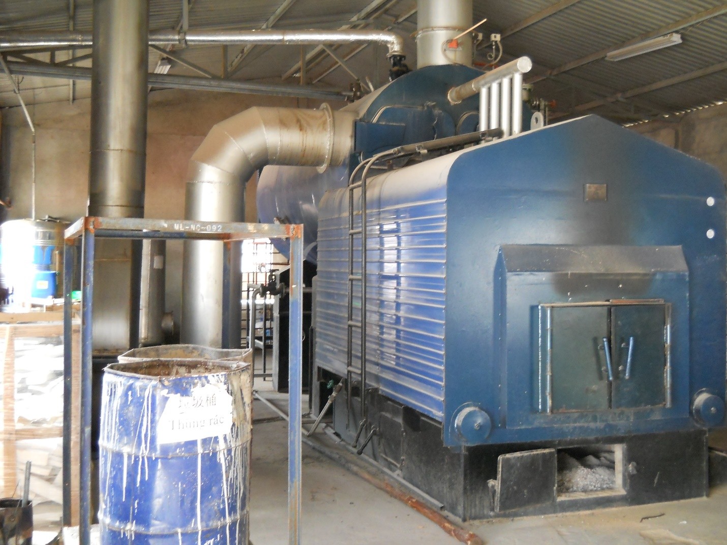 Cấu tạo chung của lò hơi đốt than