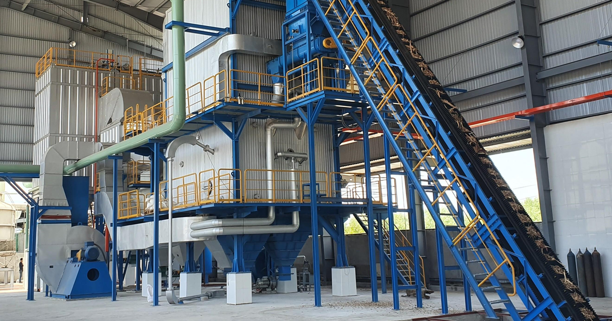 Lò hơi đốt Trấu