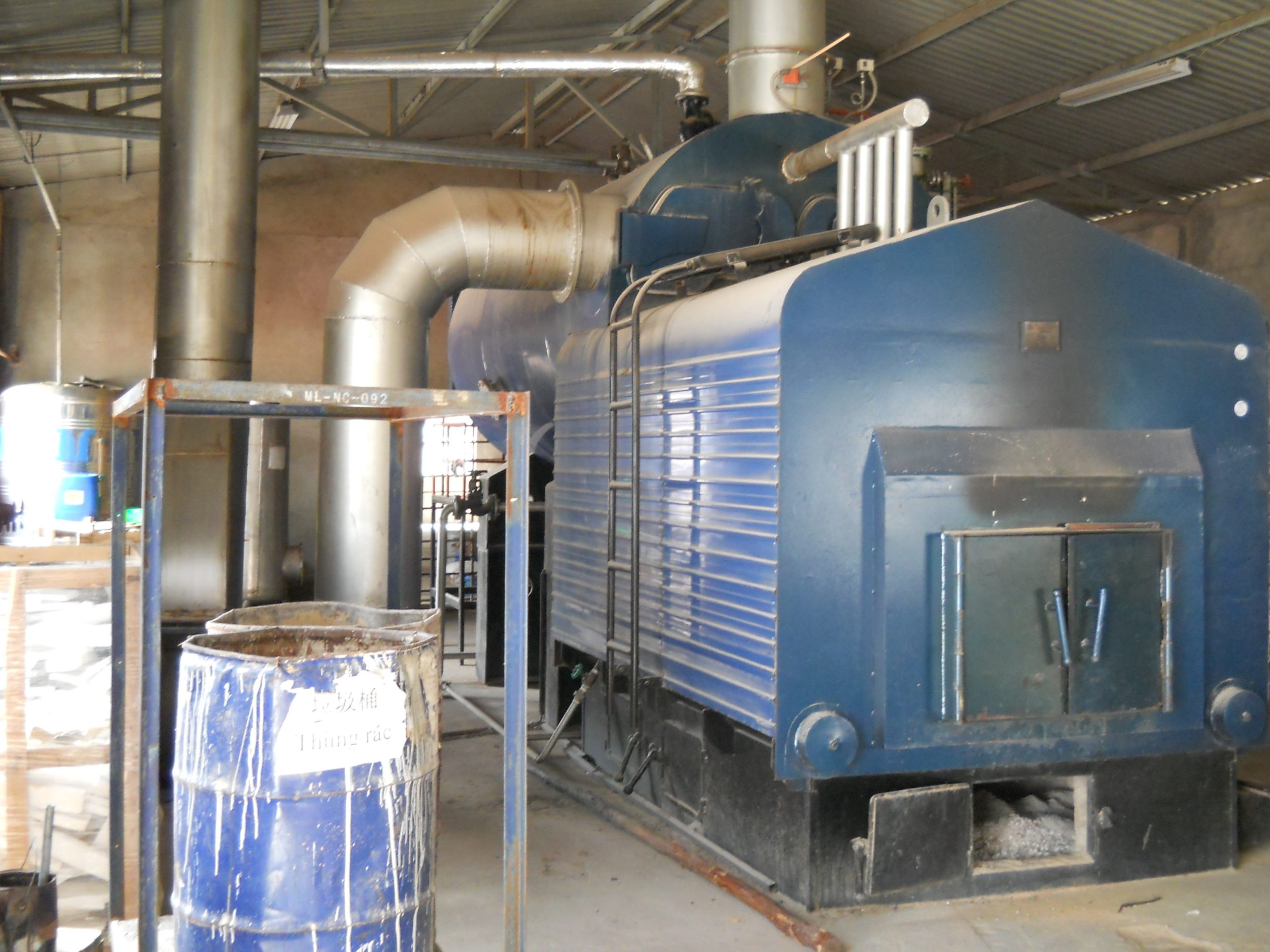 Cấu tạo chung của nồi hơi đốt than dạng tổ hợp